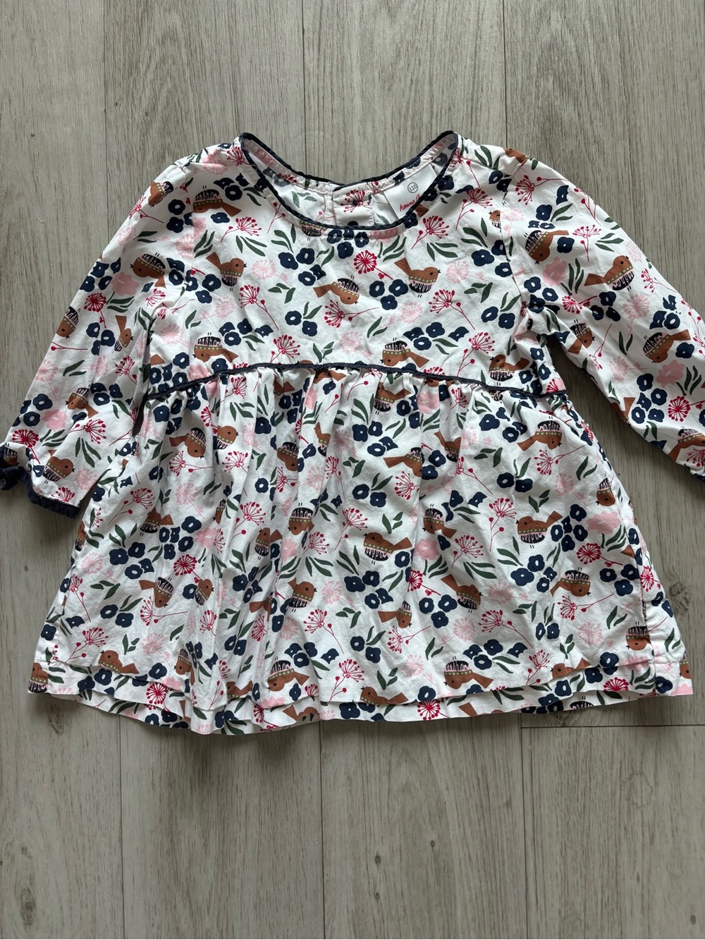 Hanna Andersson Bird Woven Top Size 5